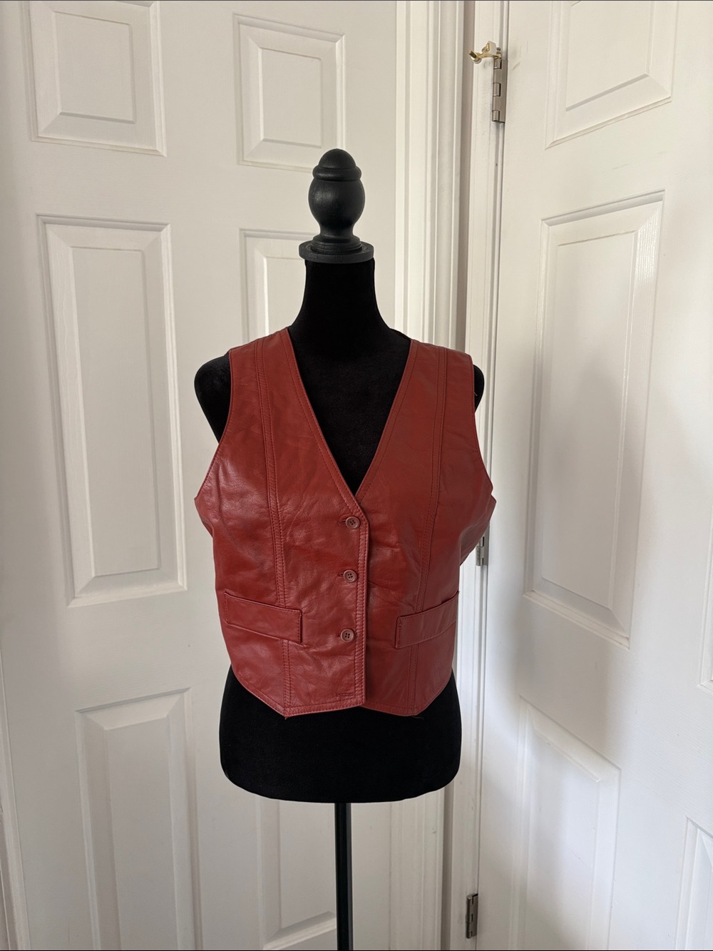 Legacy Burnt Orange Leather Vest